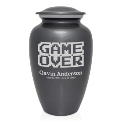 Game Over Cremation Urn - Gunmetal Gray