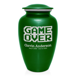 Game Over Cremation Urn - Shamrock Green