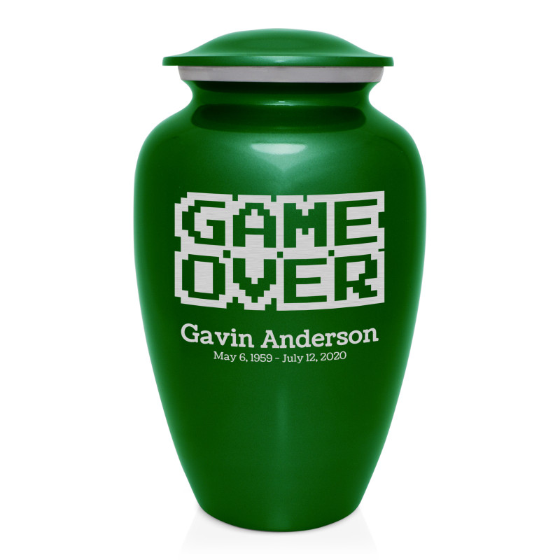 Game Over Cremation Urn - Shamrock Green