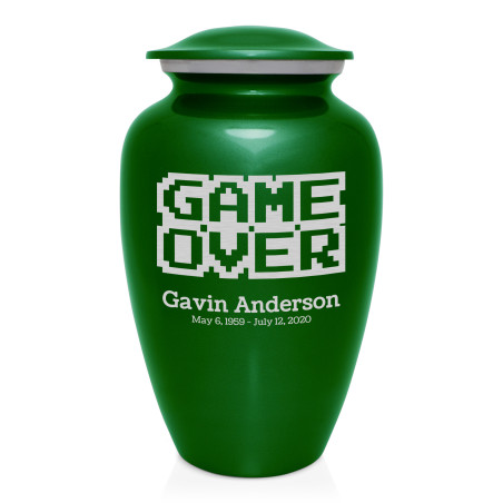 Game Over Cremation Urn - Shamrock Green
