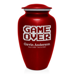Game Over Cremation Urn - Ruby Red
