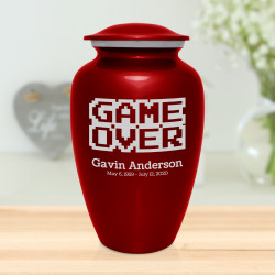Game Over Cremation Urn - Ruby Red