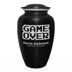 Game Over Cremation Urn - Jet Black