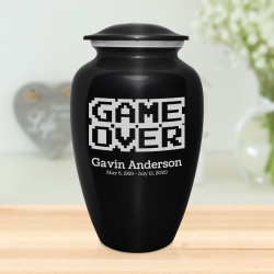 Game Over Cremation Urn - Jet Black