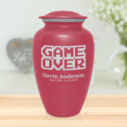 Game Over Cremation Urn - Rose Pink