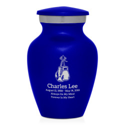 Boxing Gloves Keepsake Urn - Midnight Blue