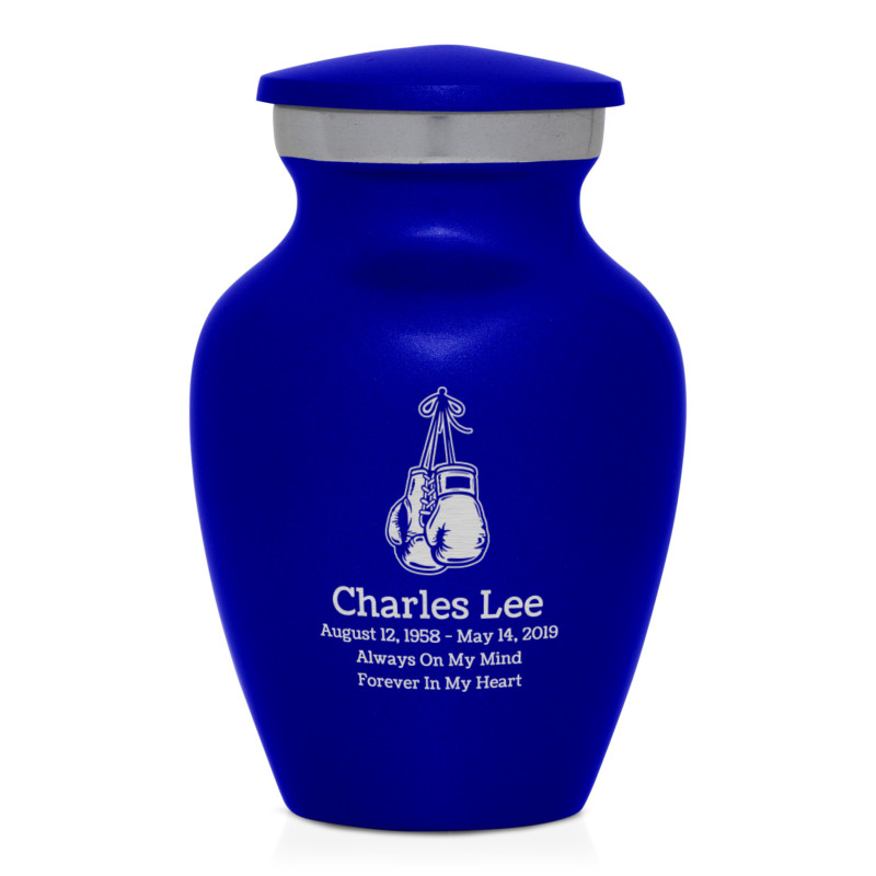 Boxing Gloves Keepsake Urn - Midnight Blue