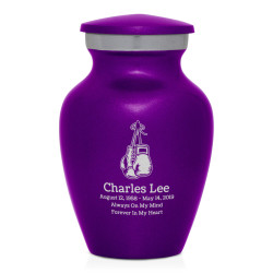 Boxing Gloves Keepsake Urn - Purple Luster