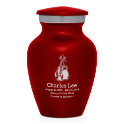 Boxing Gloves Keepsake Urn - Ruby Red