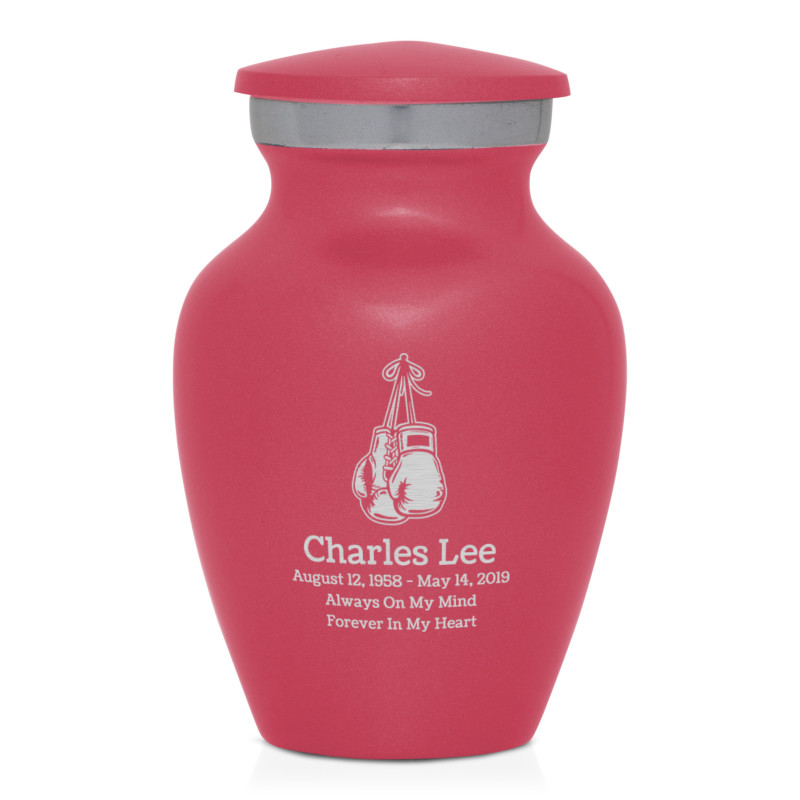 Boxing Gloves Keepsake Urn - Rose Pink