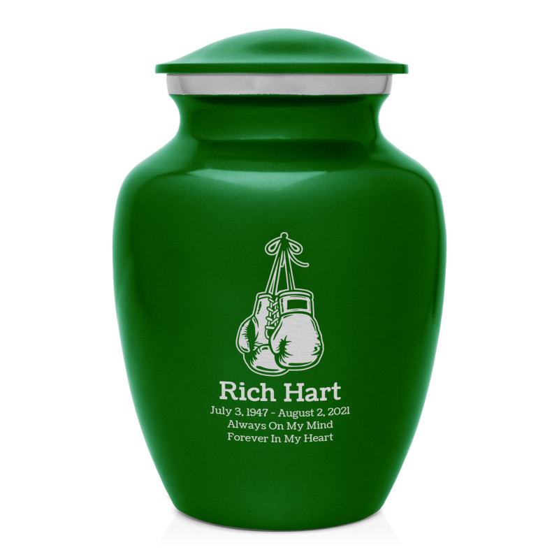 Boxing Gloves Sharing Urn - Shamrock Green