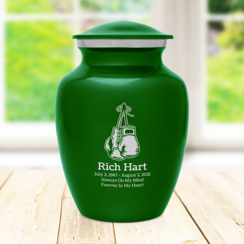 Boxing Gloves Sharing Urn - Shamrock Green