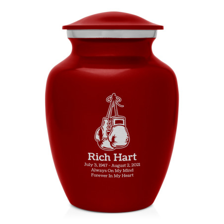 Boxing Gloves Sharing Urn - Ruby Red