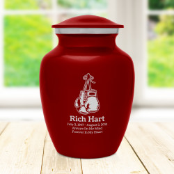 Boxing Gloves Sharing Urn - Ruby Red