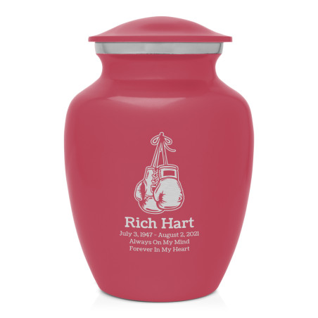 Boxing Gloves Sharing Urn - Rose Pink