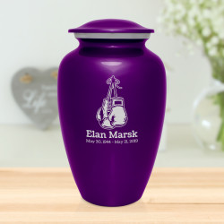 Boxing Gloves Cremation Urn - Purple Luster