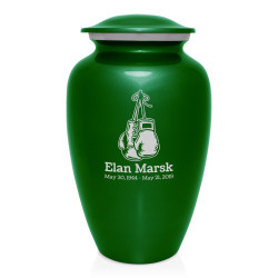 Boxing Gloves Cremation Urn - Shamrock Green
