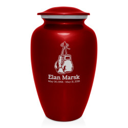 Boxing Gloves Cremation Urn - Ruby Red