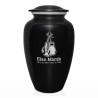 Boxing Gloves Cremation Urn - Jet Black