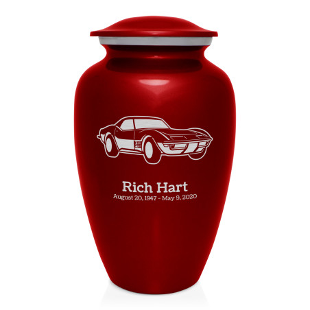 Roadster Cremation Urn - Ruby Red