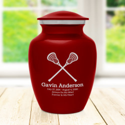 Lacrosse Sharing Urn - Ruby Red