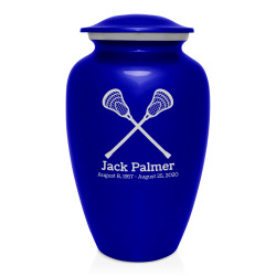 Lacrosse Cremation Urn - Midnight Blue