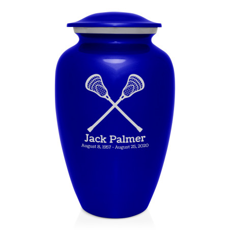 Lacrosse Cremation Urn - Midnight Blue