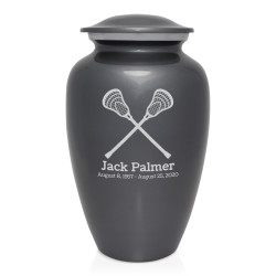 Lacrosse Cremation Urn - Gunmetal Gray