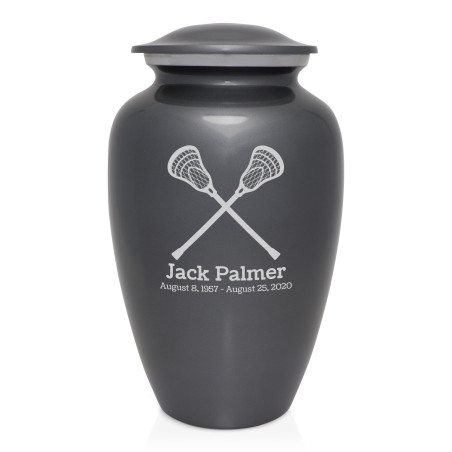 Lacrosse Cremation Urn - Gunmetal Gray