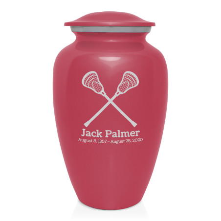 Lacrosse Cremation Urn - Rose Pink