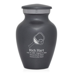 Pickleball Keepsake Urn - Gunmetal Gray