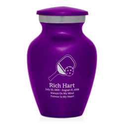 Pickleball Keepsake Urn - Purple Luster