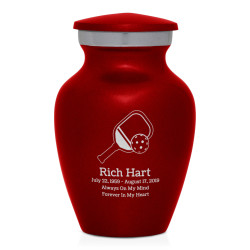 Pickleball Keepsake Urn - Ruby Red