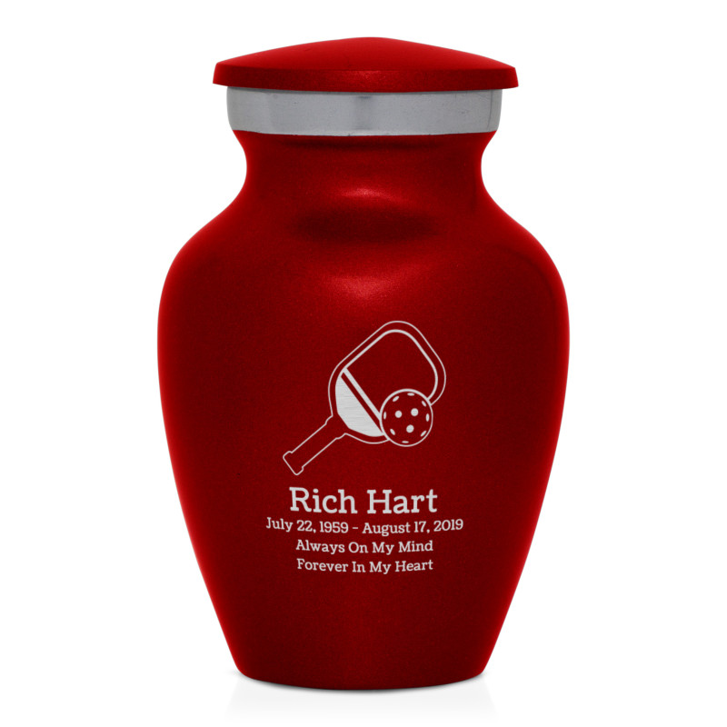 Pickleball Keepsake Urn - Ruby Red