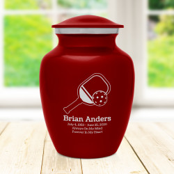Pickleball Sharing Urn - Ruby Red