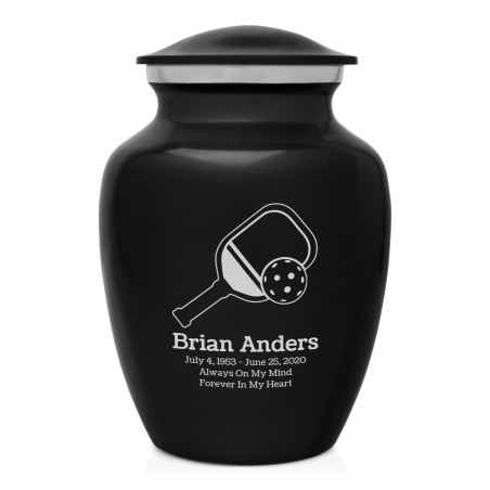 Pickleball Sharing Urn - Jet Black