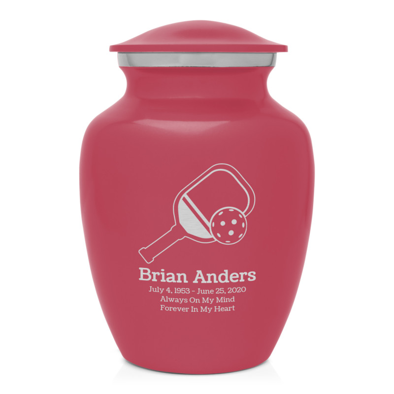Pickleball Sharing Urn - Rose Pink