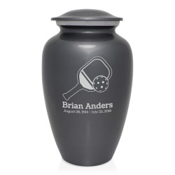 Pickleball Cremation Urn - Gunmetal Gray