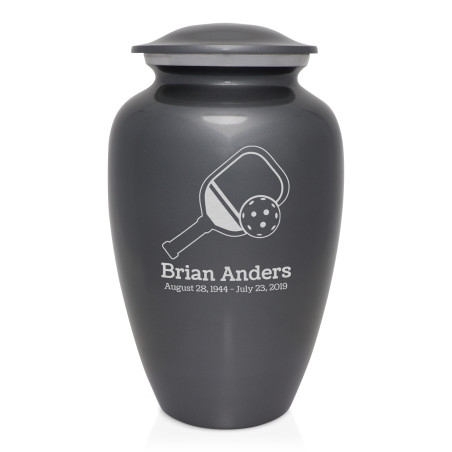 Pickleball Cremation Urn - Gunmetal Gray