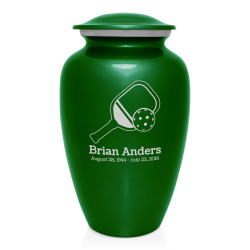 Pickleball Cremation Urn - Shamrock Green