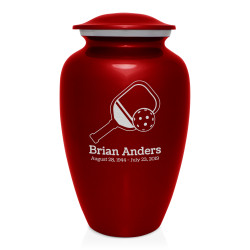 Pickleball Cremation Urn - Ruby Red