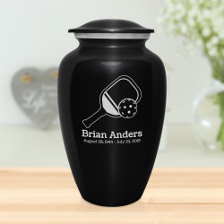 Pickleball Cremation Urn - Jet Black