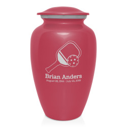 Pickleball Cremation Urn - Rose Pink