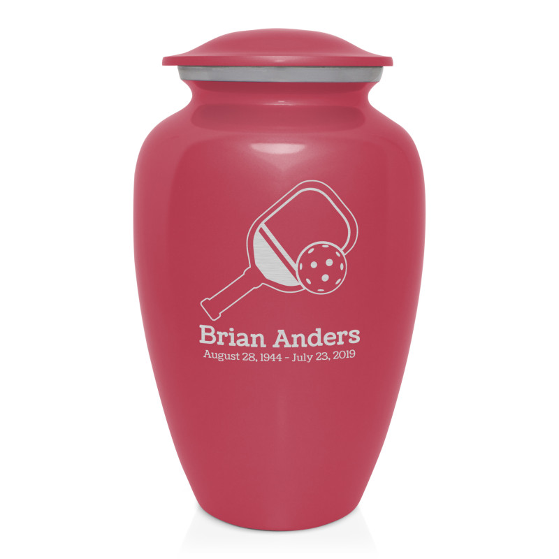 Pickleball Cremation Urn - Rose Pink
