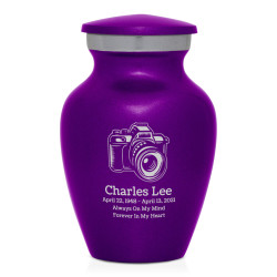 Camera Keepsake Urn - Purple Luster