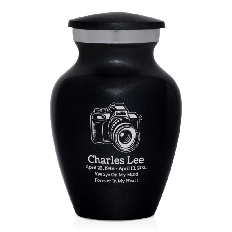 Camera Keepsake Urn - Jet Black