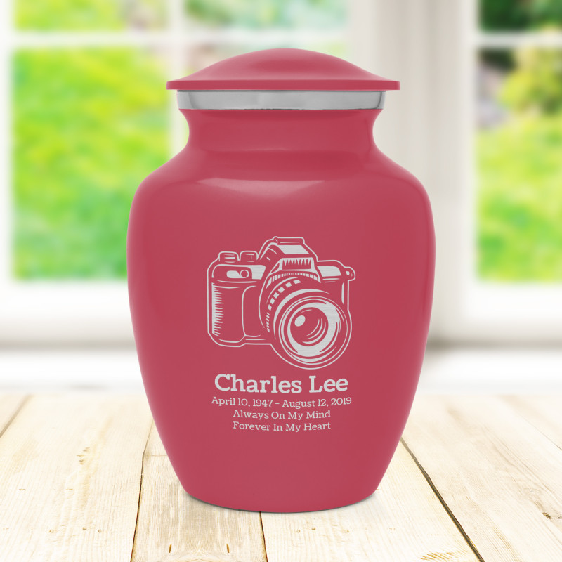 Camera Sharing Urn - Rose Pink
