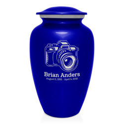 Camera Cremation Urn - Midnight Blue
