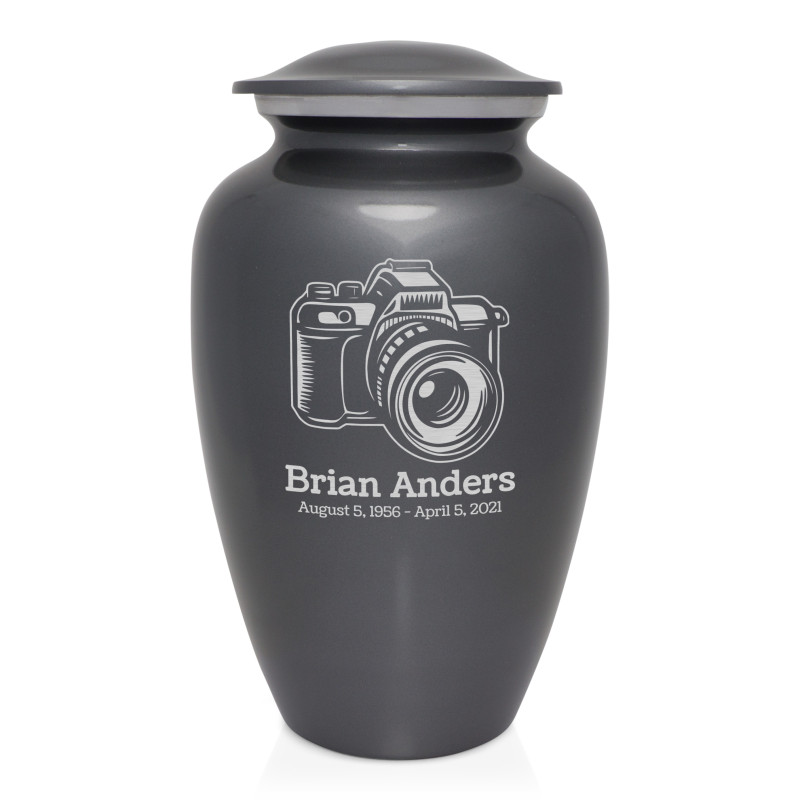 Camera Cremation Urn - Gunmetal Gray