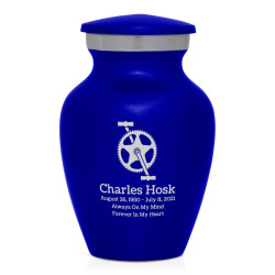 Bicycle Crank Keepsake Urn - Midnight Blue
